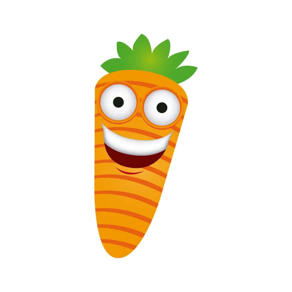 Farbe kawaii happy carrot icon — Stockvektor