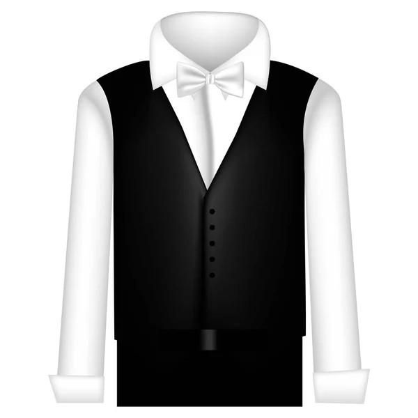 Costume autocollant avec chemise, gilet et pantalon — Image vectorielle