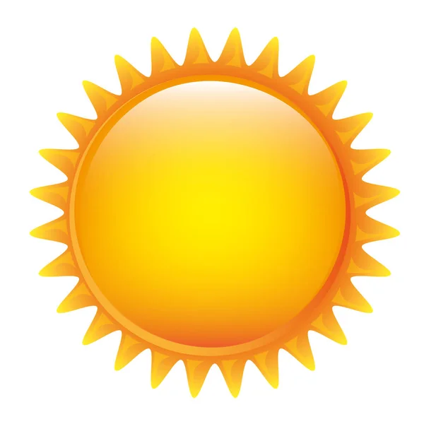 Yellow sticker sun icon — Stock Vector