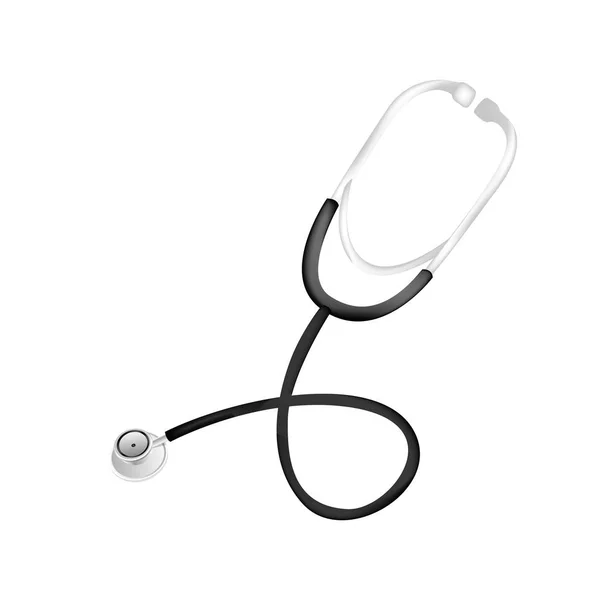 Gray sticker stethoscope icon — Stock Vector