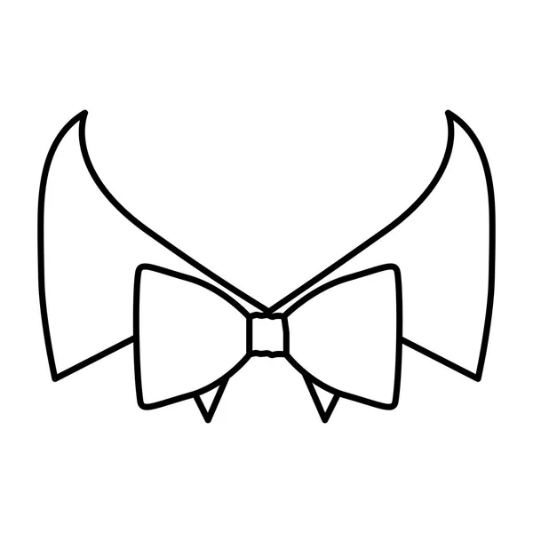Chiffre autocollant noeud papillon avec icône de chemise — Image vectorielle