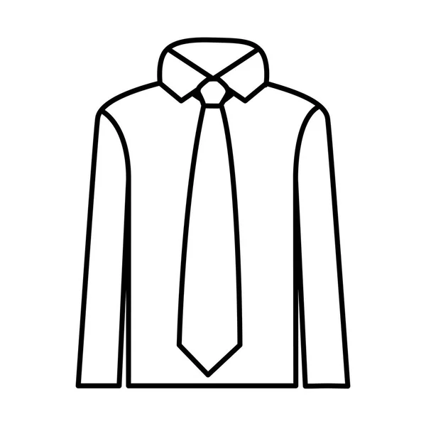 Figure tie with shirt icon — Stock Vector