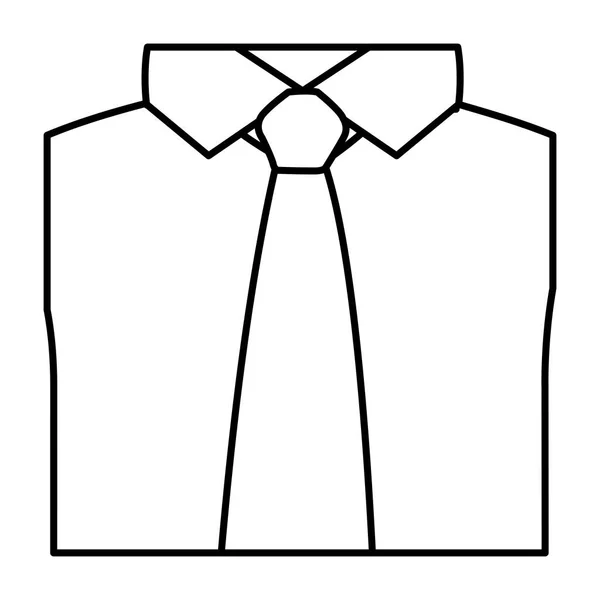 Figure tie with shirt icon — Stock Vector