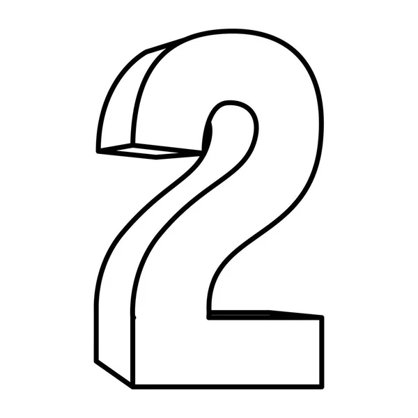 Symbol Nummer zwei — Stockvektor
