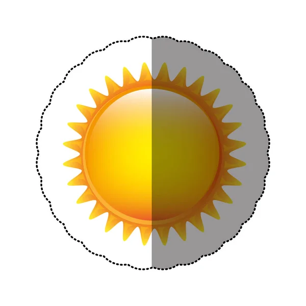 Cor adesivo ícone do sol — Vetor de Stock