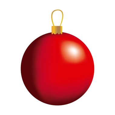 kırmızı büyük Noel topları simge