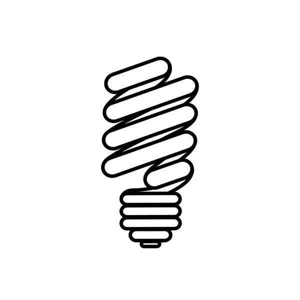 Figure sticker eco bulb icon — Stock Vector