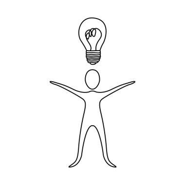 bir iyi fikir simgesi şekil kişi