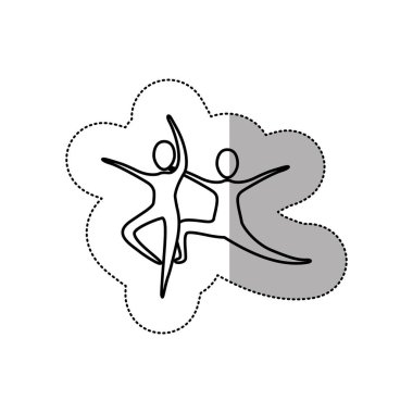 etiket insanların pratik dans simgesi