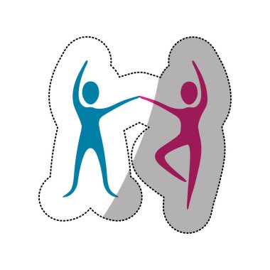 renk insanların pratik dans simgesi