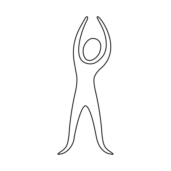 Figur Person streckt Ikone — Stockvektor