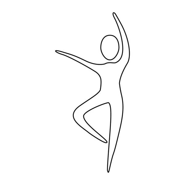 Figure personne danse icône — Image vectorielle