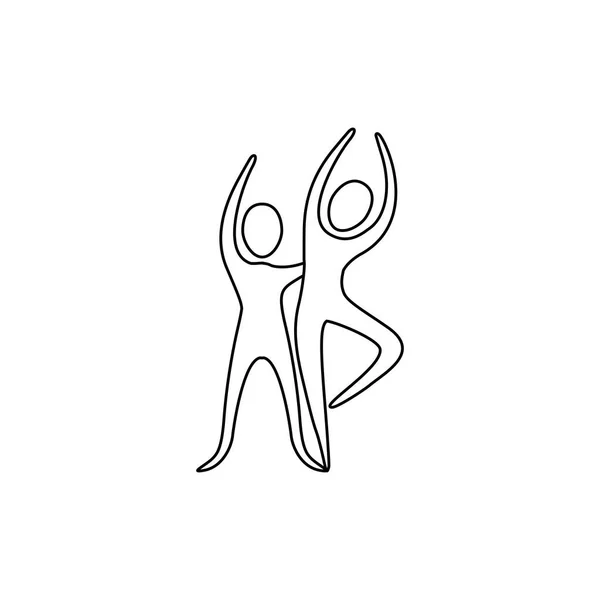 Figur Menschen Paar tanzen Ikone — Stockvektor