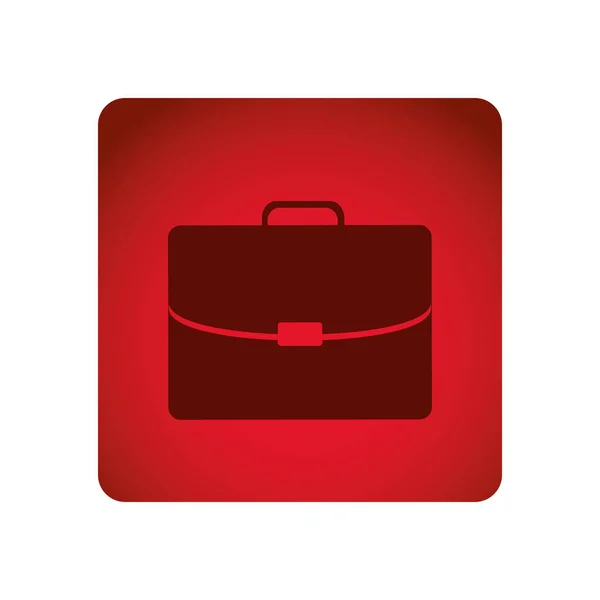 Rojo marco cuadrado maletín icono ejecutivo — Archivo Imágenes Vectoriales