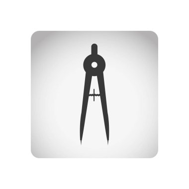 siluet pusula Okulu aracıyla tek renkli kare çerçeve