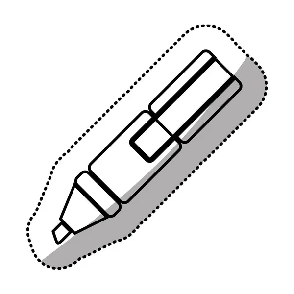 Jednobarevné nálepky silueta s marker pen — Stockový vektor