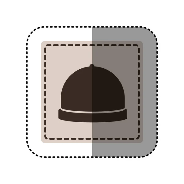 Наклейка монохромний квадрат з іконою для одягу їжа — стоковий вектор