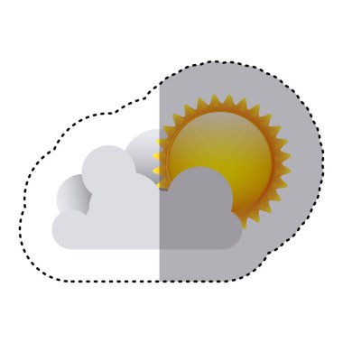 renk etiket bulut ile güneş