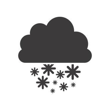 kümülüs bulutlar ve kar ile gri siluet sonbahar