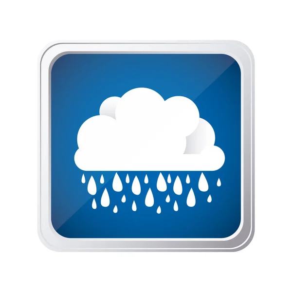 Színes négyzet alakú keret és a kék háttér az eső felhő — Stock Vector
