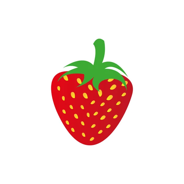 Aardbei-fruit pictogram voorraad — Stockvector