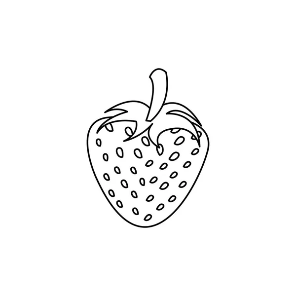 图草莓水果图标股票 — 图库矢量图片
