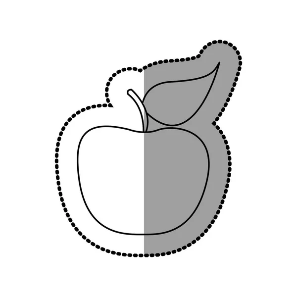 Силуэт яблочный иконка — стоковый вектор