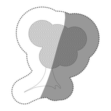 Kontur doğal ağaç simgesiyle