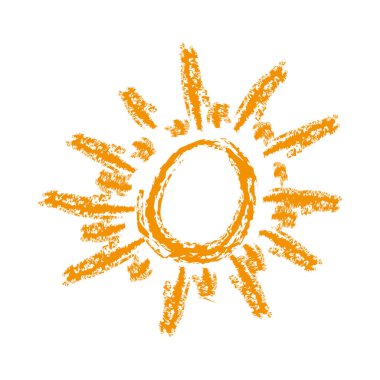 Turuncu güneş soyut simgesi