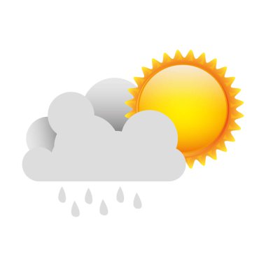 Güneş beyaz bulut yağmur