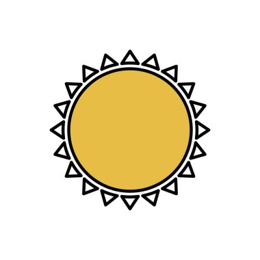 Güzel güneş soyut simge renk