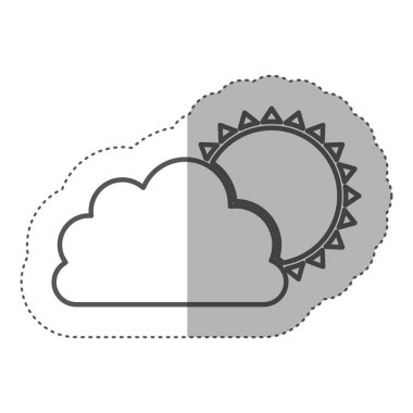 güneş simgesi ile şekil bulut