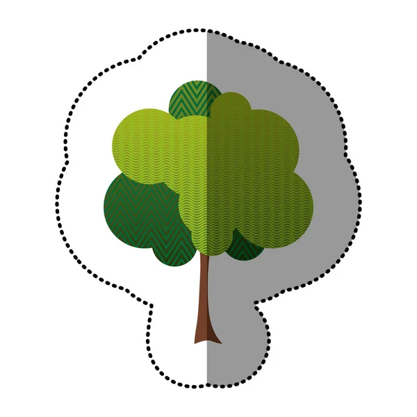 Couleur stylisé icône de l'arbre — Image vectorielle