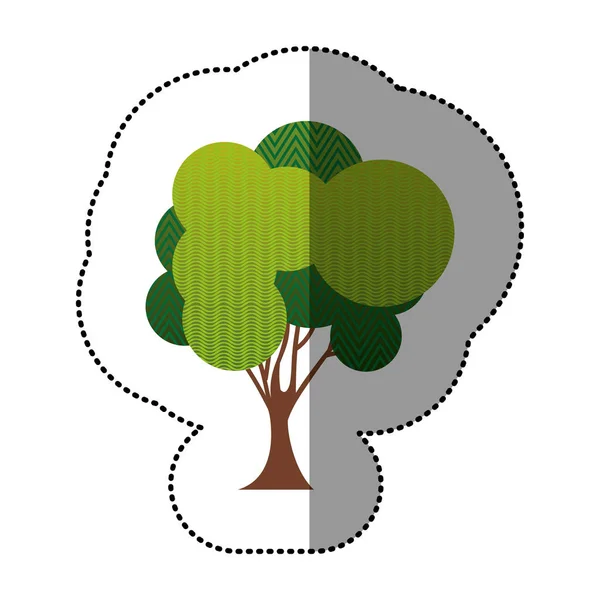 Timbre belle icône d'arbre — Image vectorielle