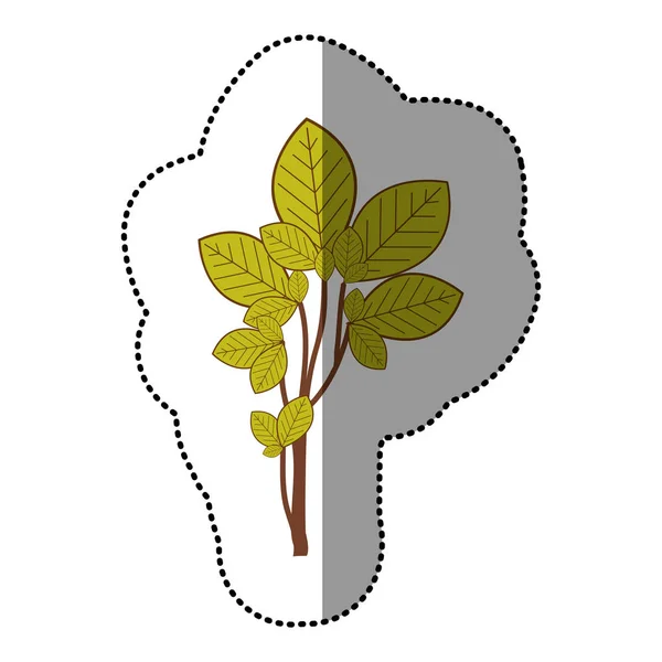Vert lime belle icône de l'arbre — Image vectorielle