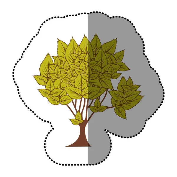 Vert lime icône de l'arbre naturel — Image vectorielle