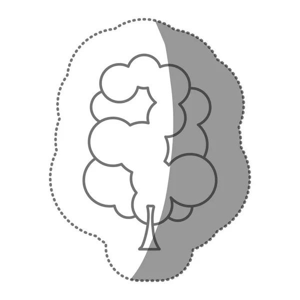 Conjunto de sellos de silueta de icono de árbol abstracto — Vector de stock