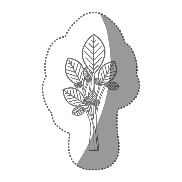 Silhouet gestileerde boom pictogram — Stockvector