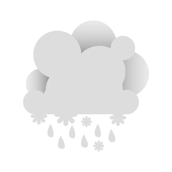 Белое абстрактное облако с изображением дождя — стоковый вектор