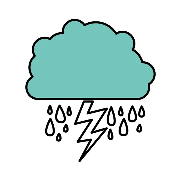 Színes felhő rainning-Ray — Stock Vector