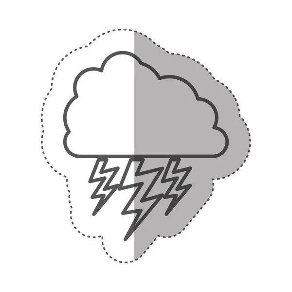 Abbildung Wolke mit Strahlen-Symbol — Stockvektor
