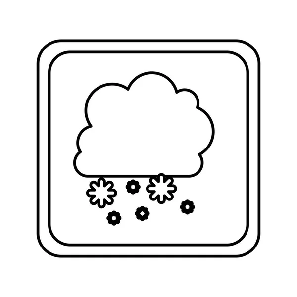 Иконка "облако снега" — стоковый вектор