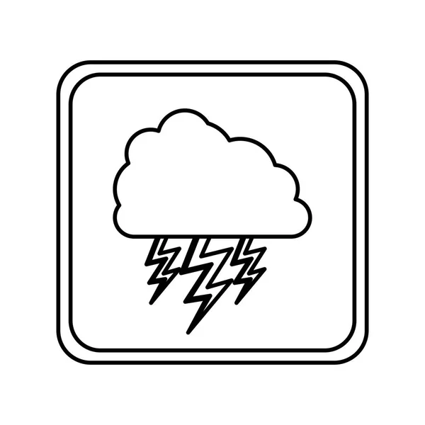 Емблема хмара з піктограмою променя — стоковий вектор