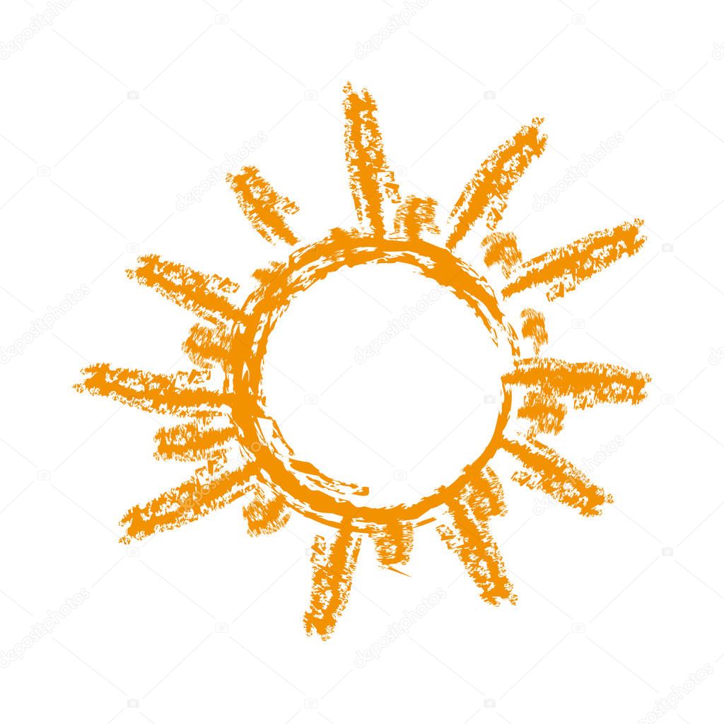 color sticker sun abstract icon