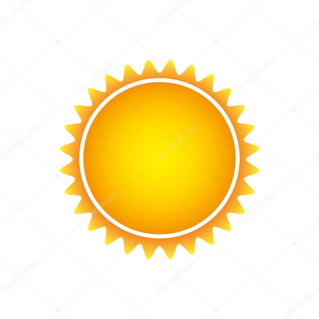 color beautiful sun abstract icon