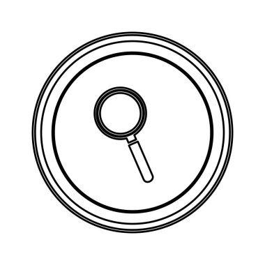 Kontur amblem agnifying cam kutsal kişilerin resmi