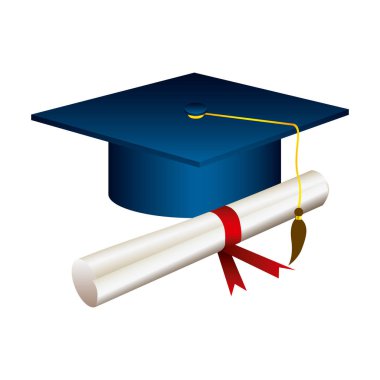 renk mezuniyet şapka diploması ile