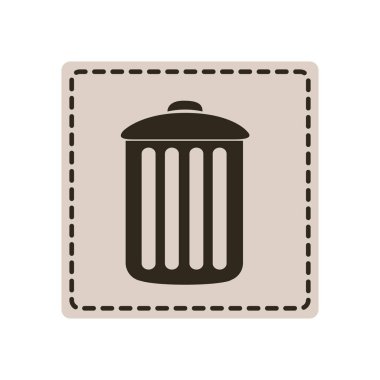 amblem metal çöp tenekesi simgesine