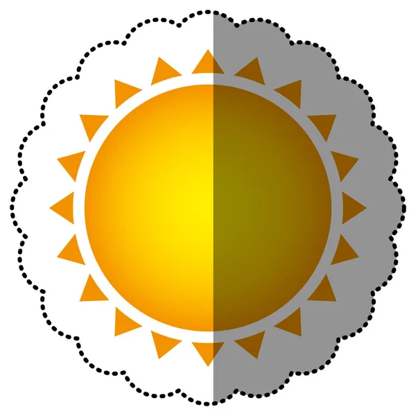 Color beautiful sun abstract icon — Stock Vector