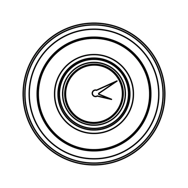 Kontur Emblem Uhr Symbol — Stockvektor